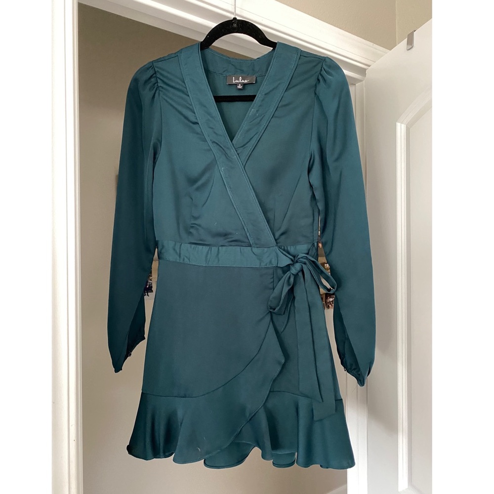 Lulus Long Sleeve Wrap Dress
